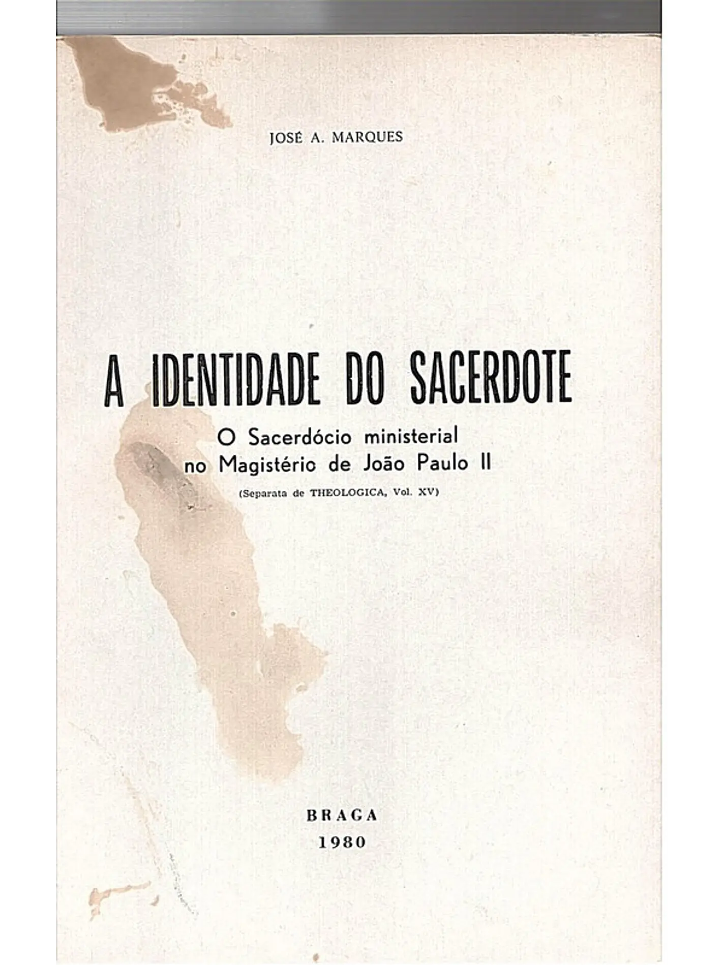A identidade do sacerdote, o sacerdócio ministerial no magistério de João Paulo II 1