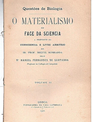O materialismo em face da sciencia (volume II)