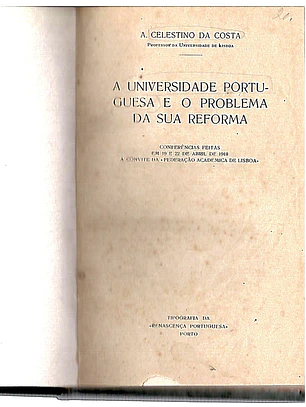 A universidade portuguesa e o problema da sua reforma