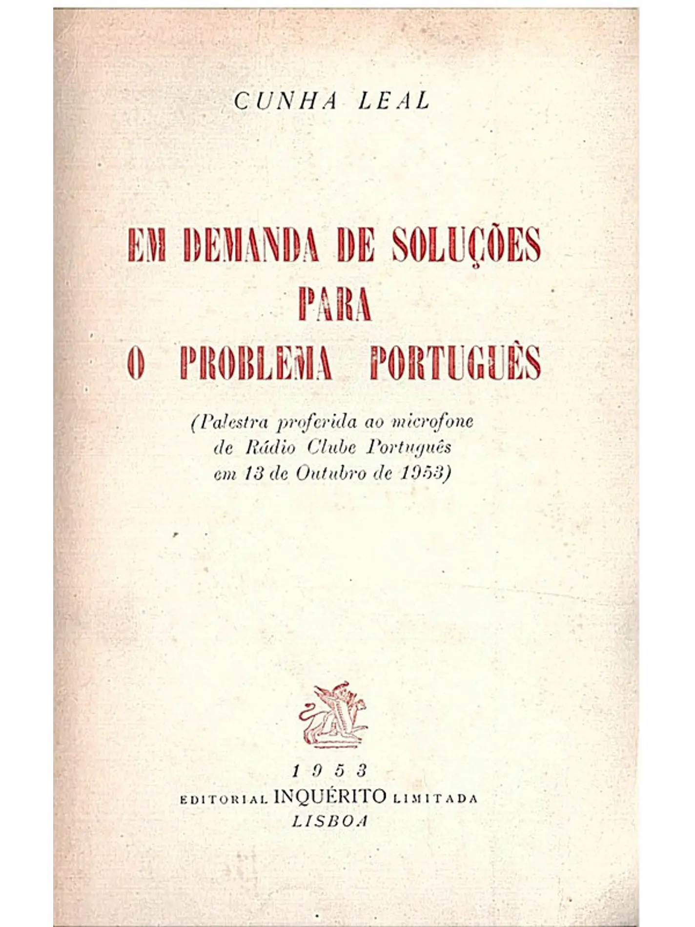 Em demanda de soluções para o problema português 1