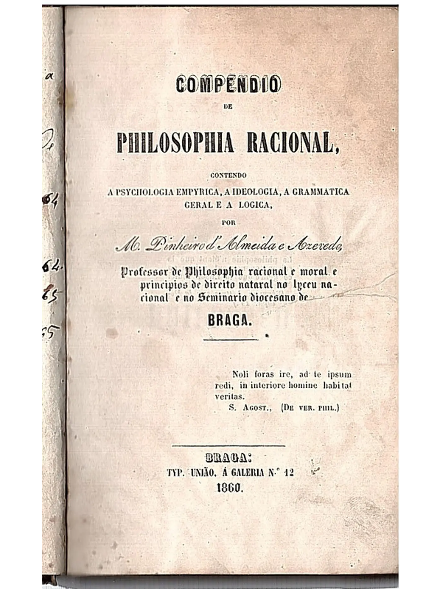 Compendio de philosophia racional 1