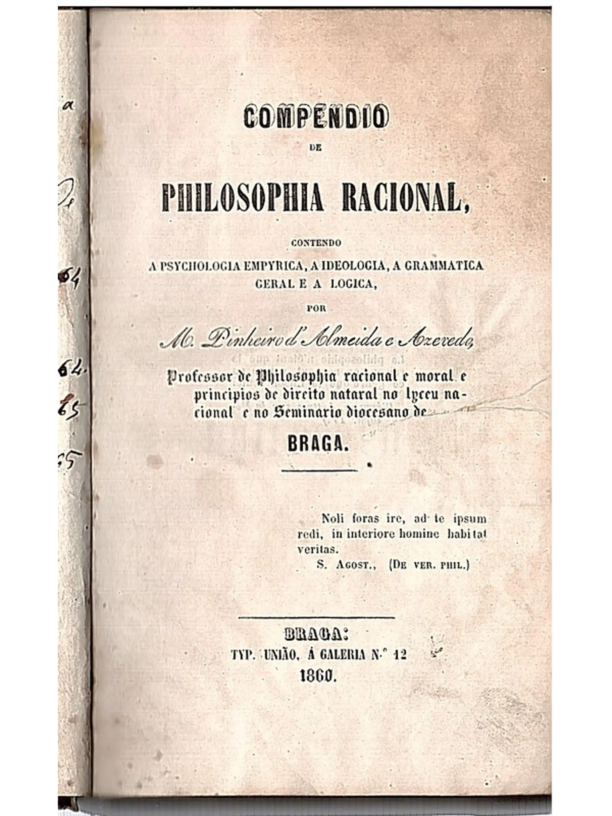 Compendio de philosophia racional 1