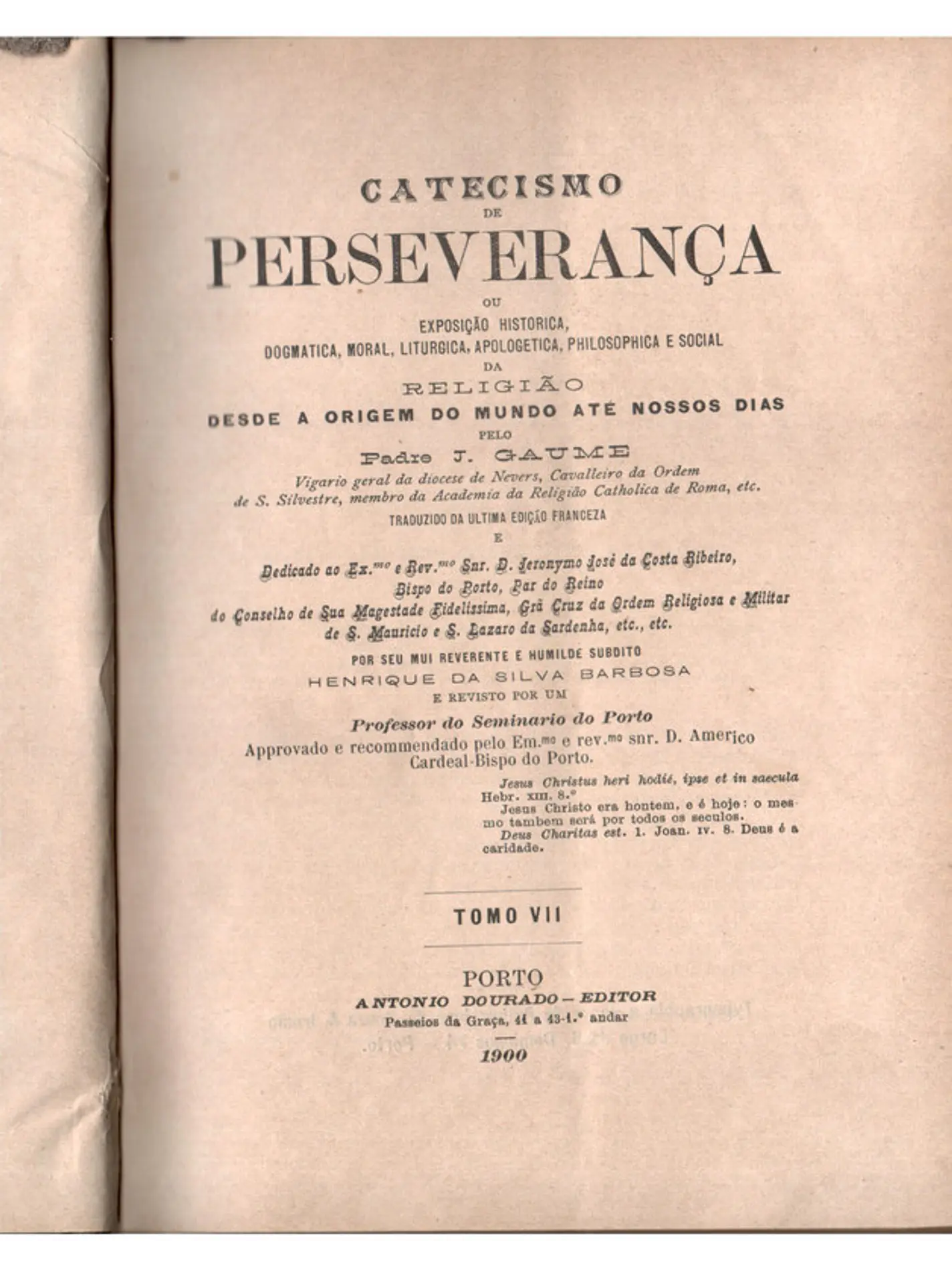 Catecismo da perseverança Volume(s) 7 e 8 1