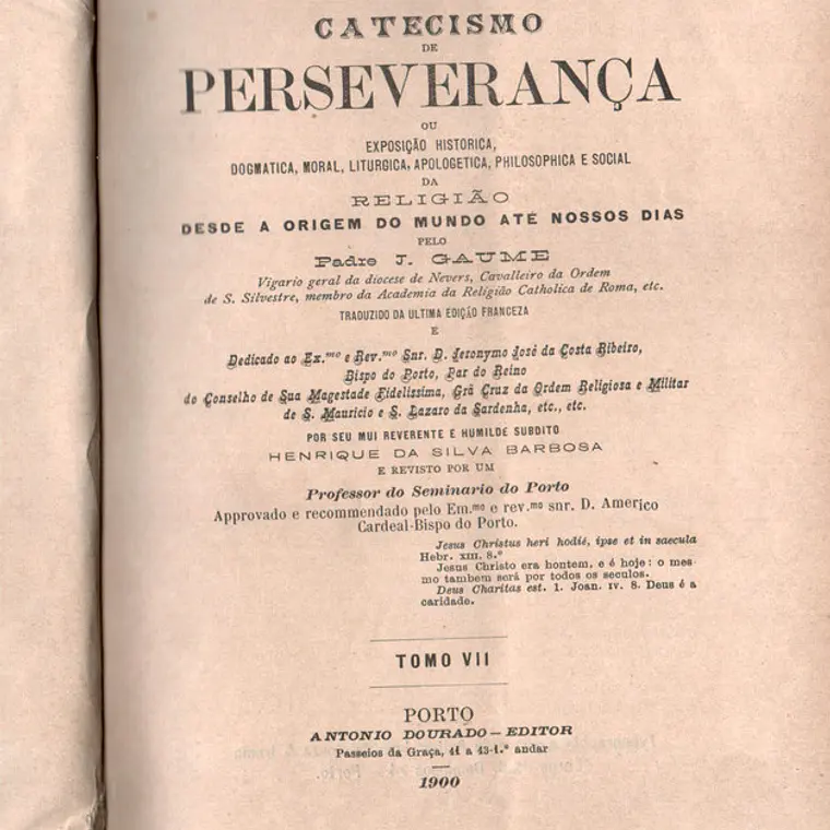 Catecismo da perseverança Volume(s) 7 e 8 1