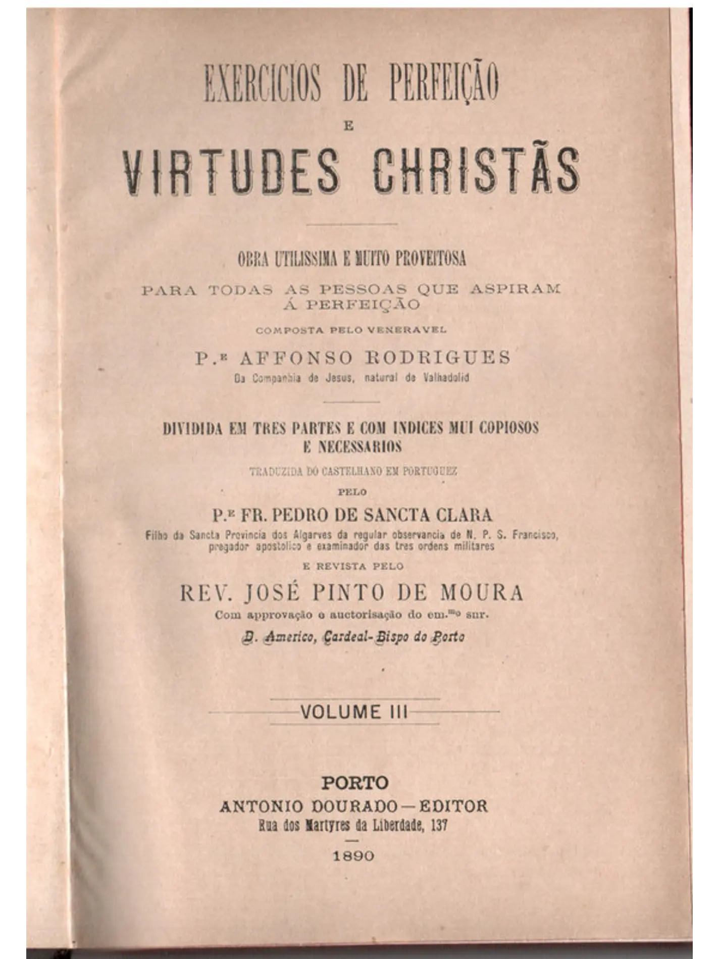 Exercícios de perfeição e virtudes cristãs Volume 3 1
