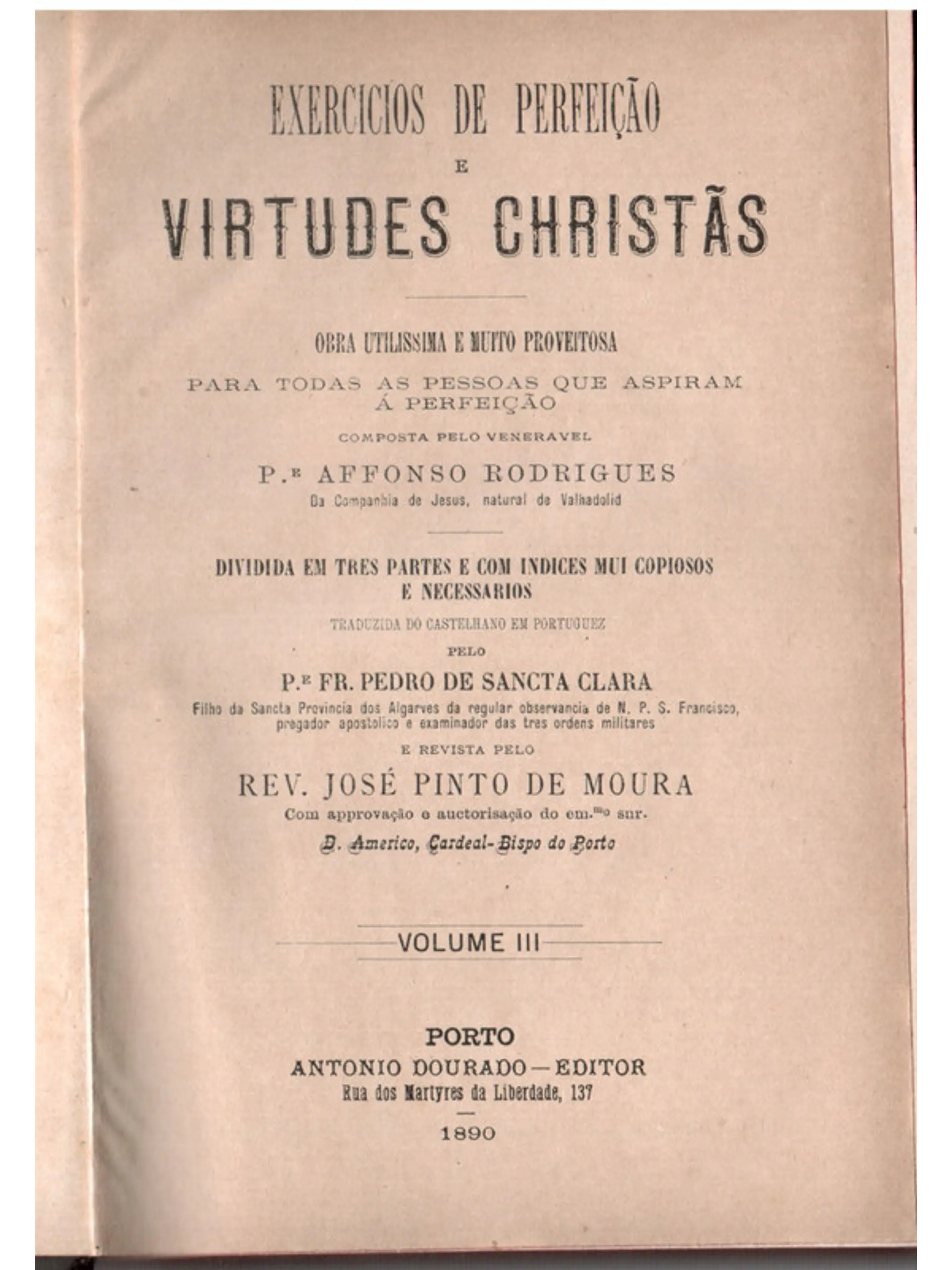 Exercícios de perfeição e virtudes cristãs Volume 3 1
