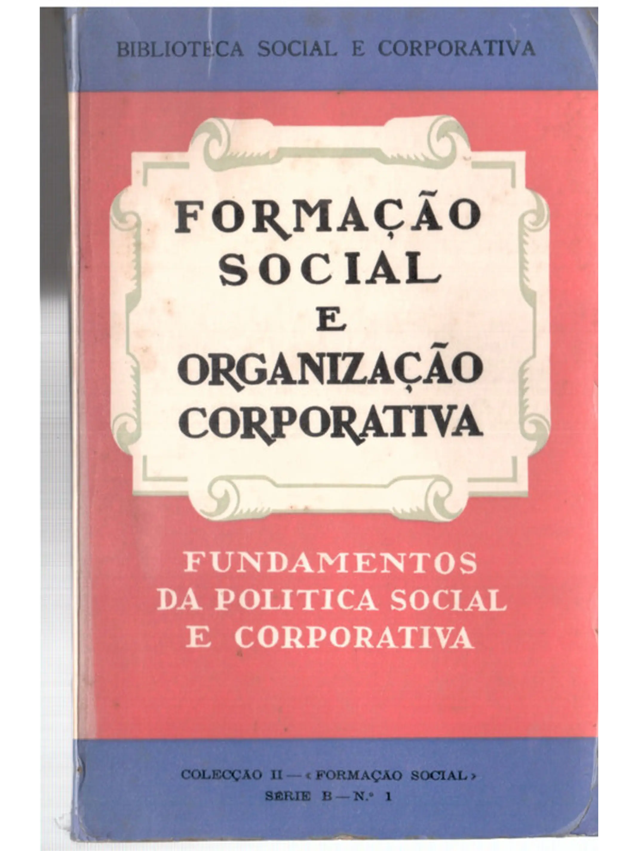 Formação social e organização corporativa 1
