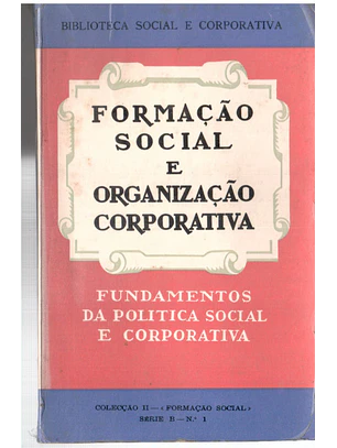 Formação social e organização corporativa