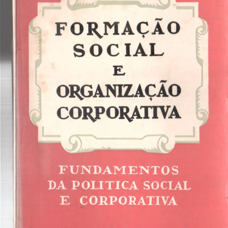 Formação social e organização corporativa 1