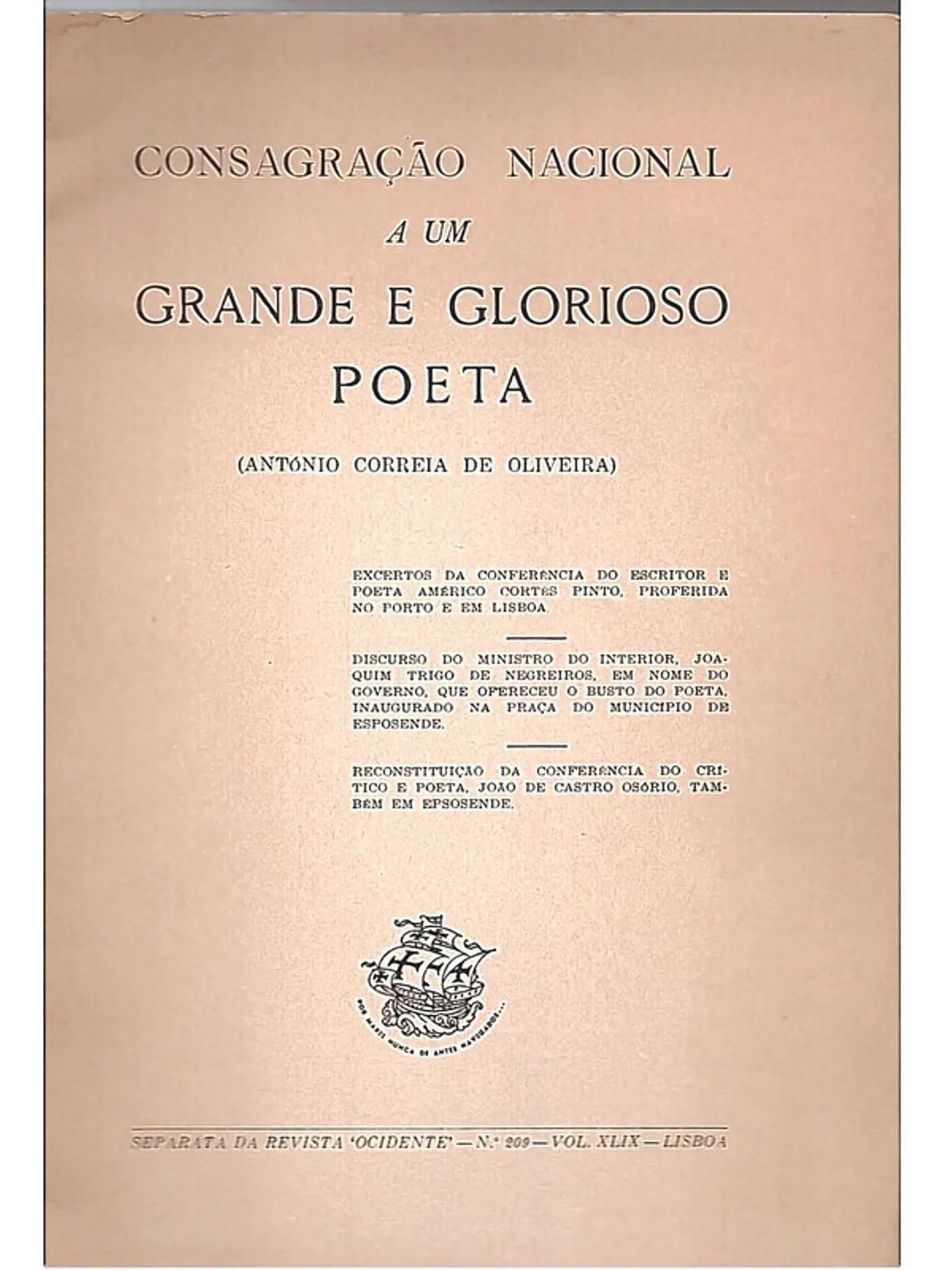 Consagração nacional a um grande e glorioso poeta 1