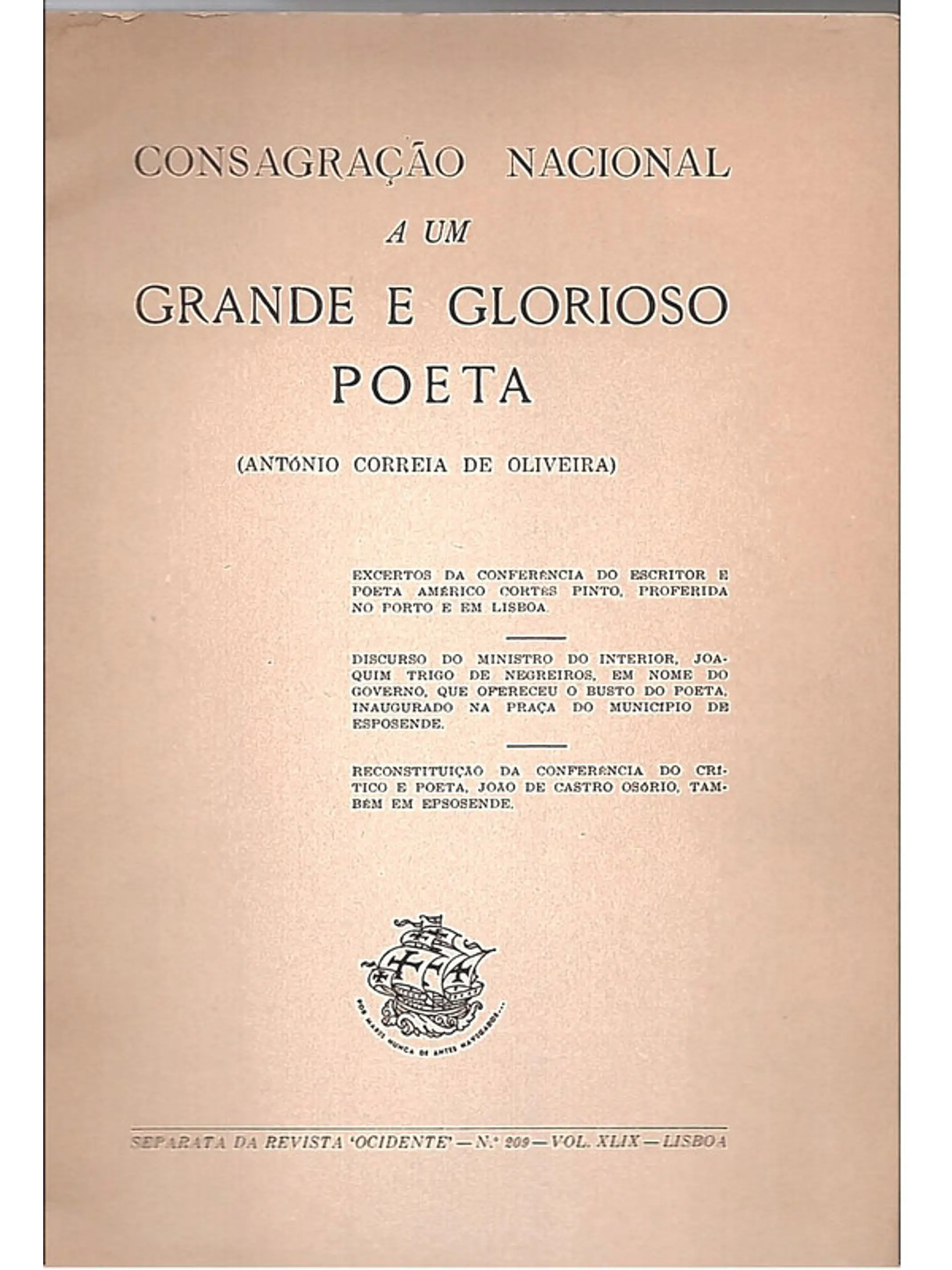 Consagração nacional a um grande e glorioso poeta 1
