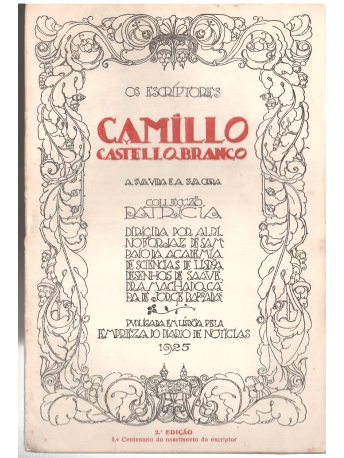 Camilo Castelo Branco - os Escriptores 1