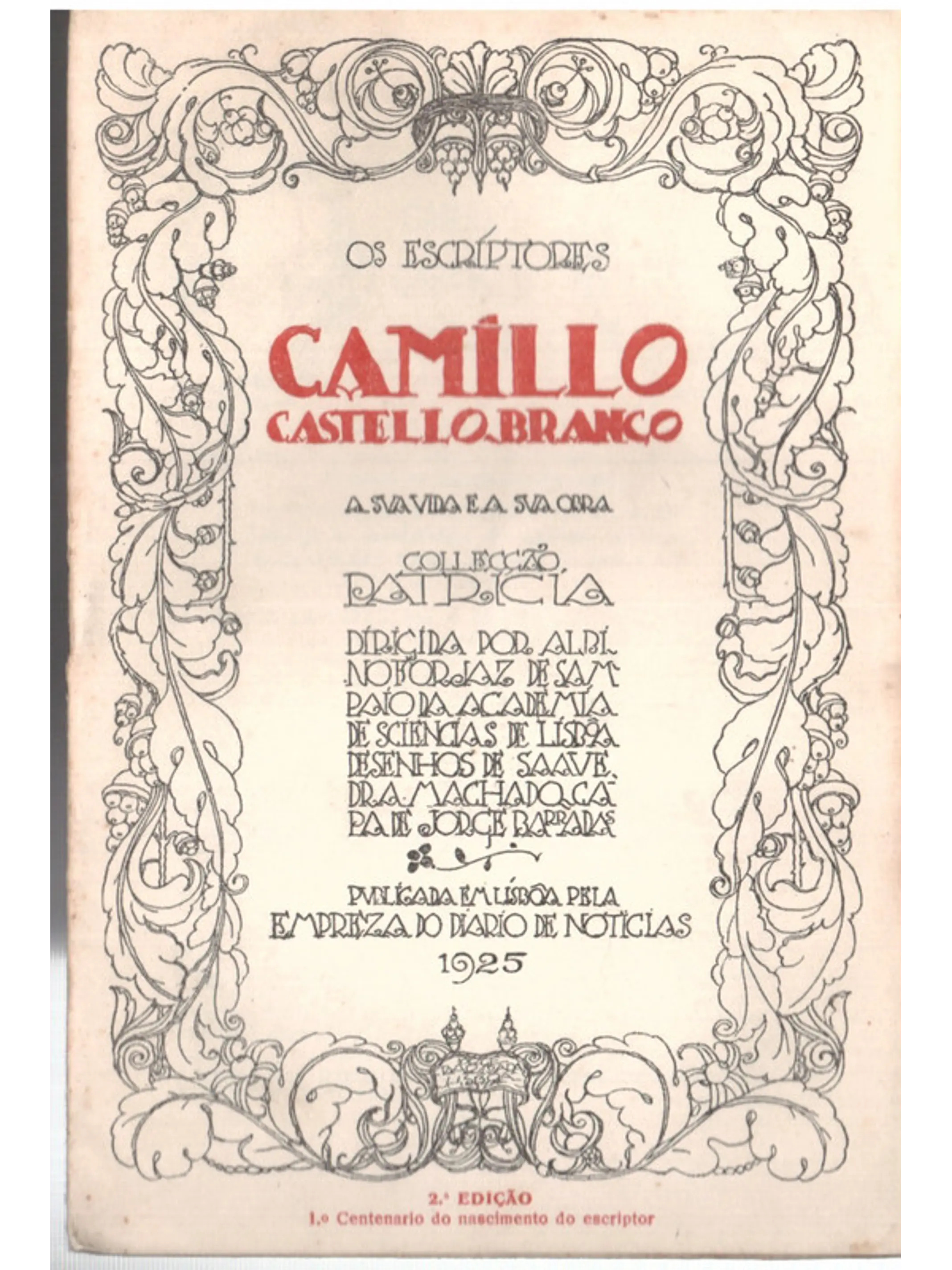 Camilo Castelo Branco - os Escriptores 1