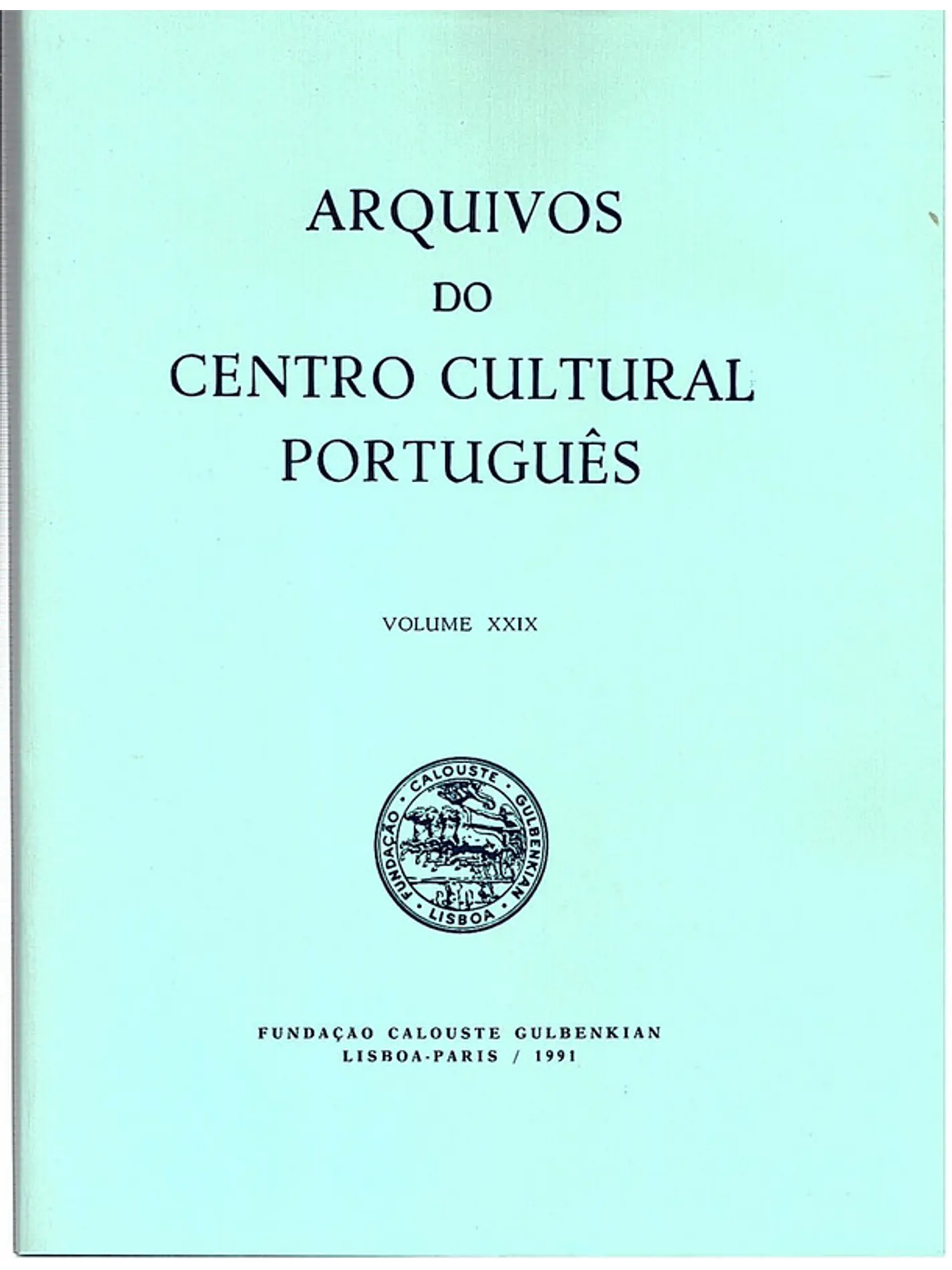 Arquivos do centro cultural português (Volume 29) 1