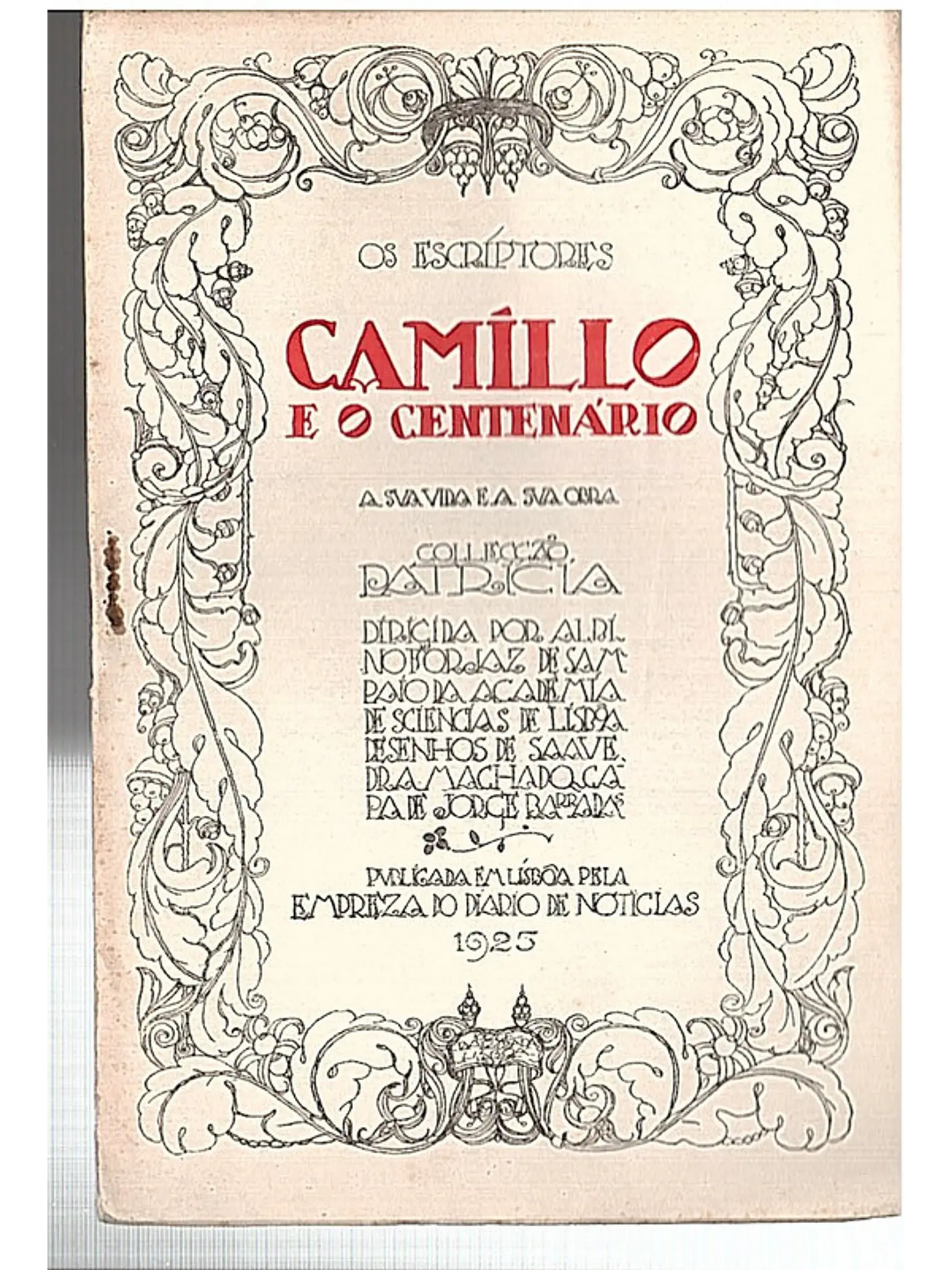 Camilo e o centenário - os Escriptores 1