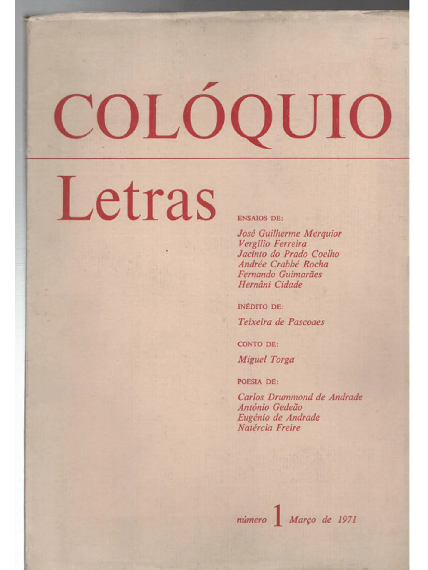 Colóquio letras volume 001 1