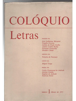 Colóquio letras volume 001