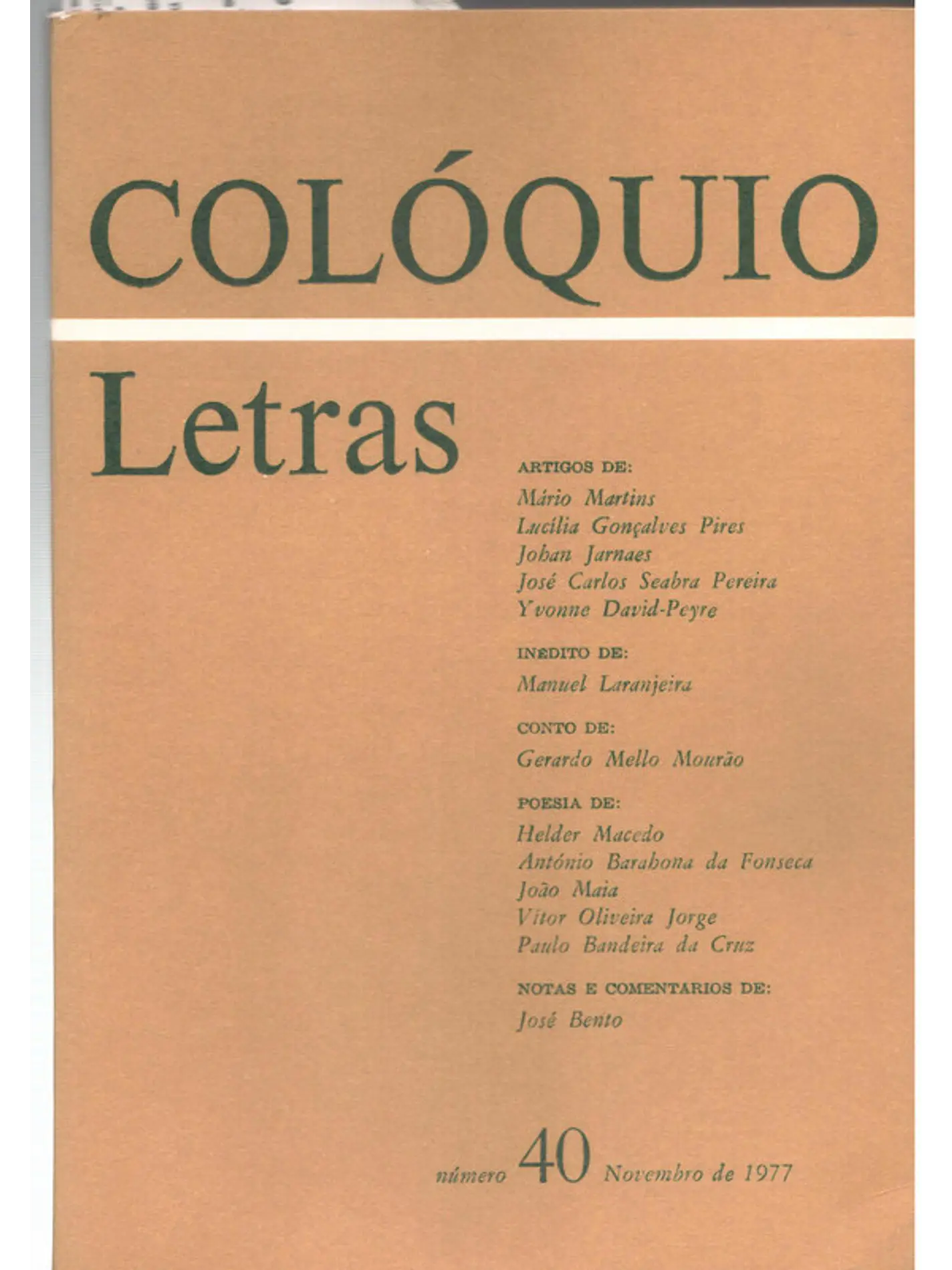 Colóquio letras volume 040 1