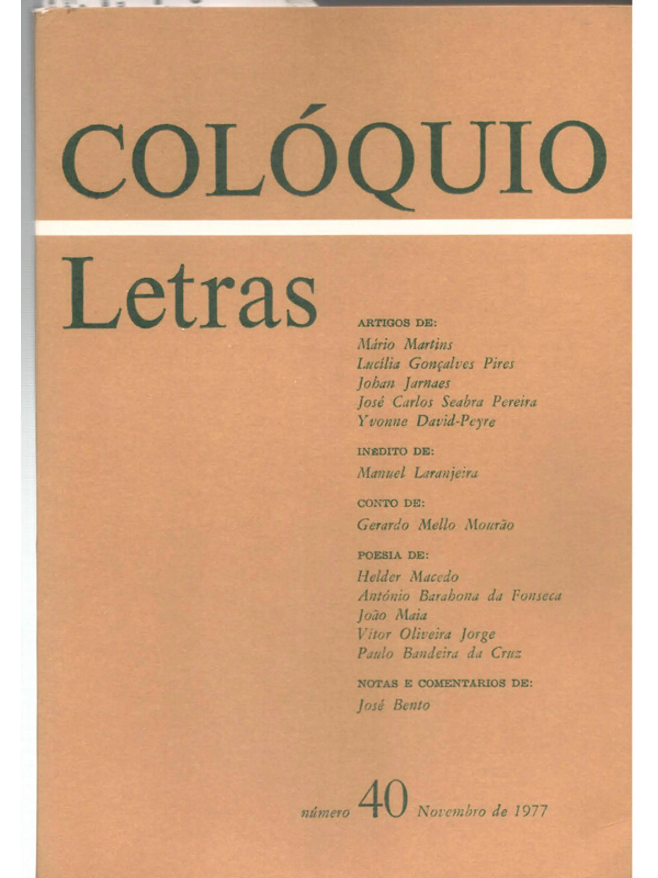 Colóquio letras volume 040 1
