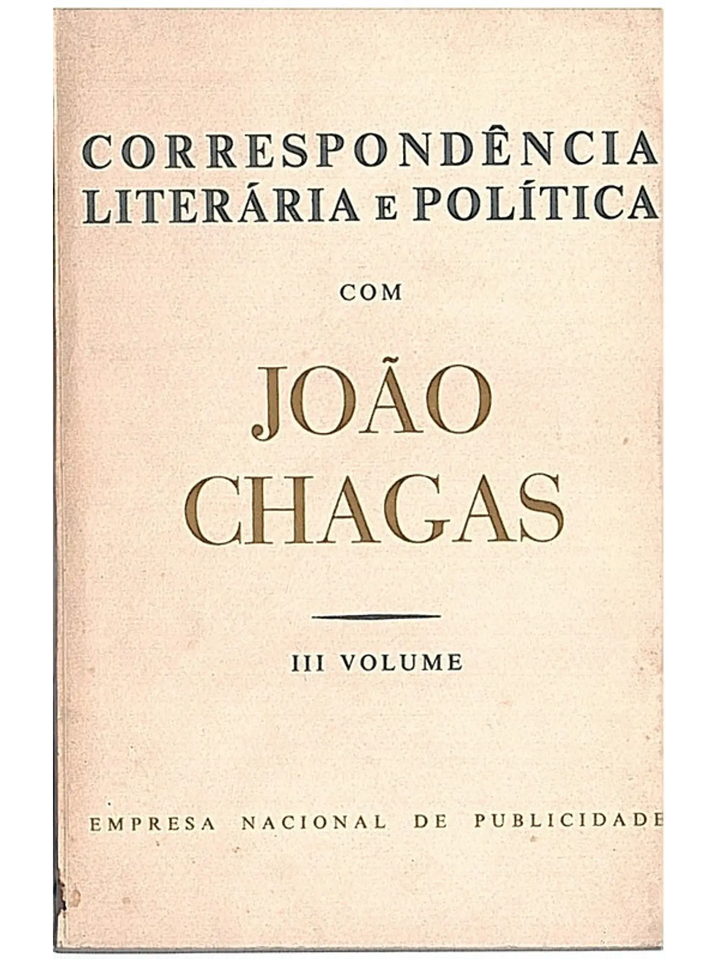 Correspondência literária e politica com João Chagas 1