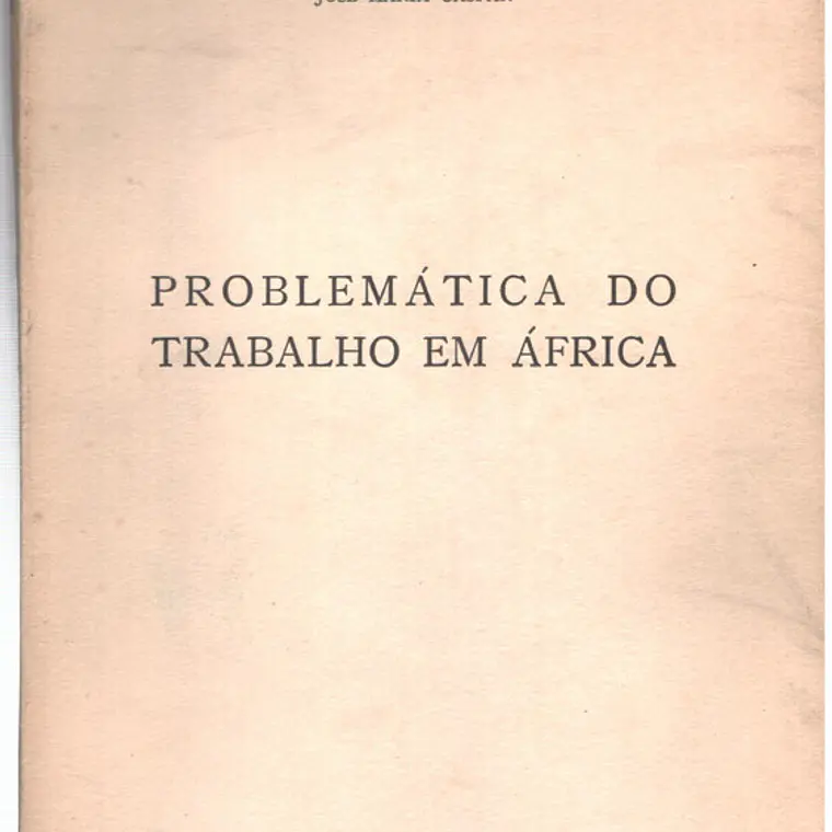 Problemática do trabalho em África 1