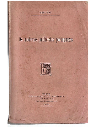 Os modernos publicistas portuguezes