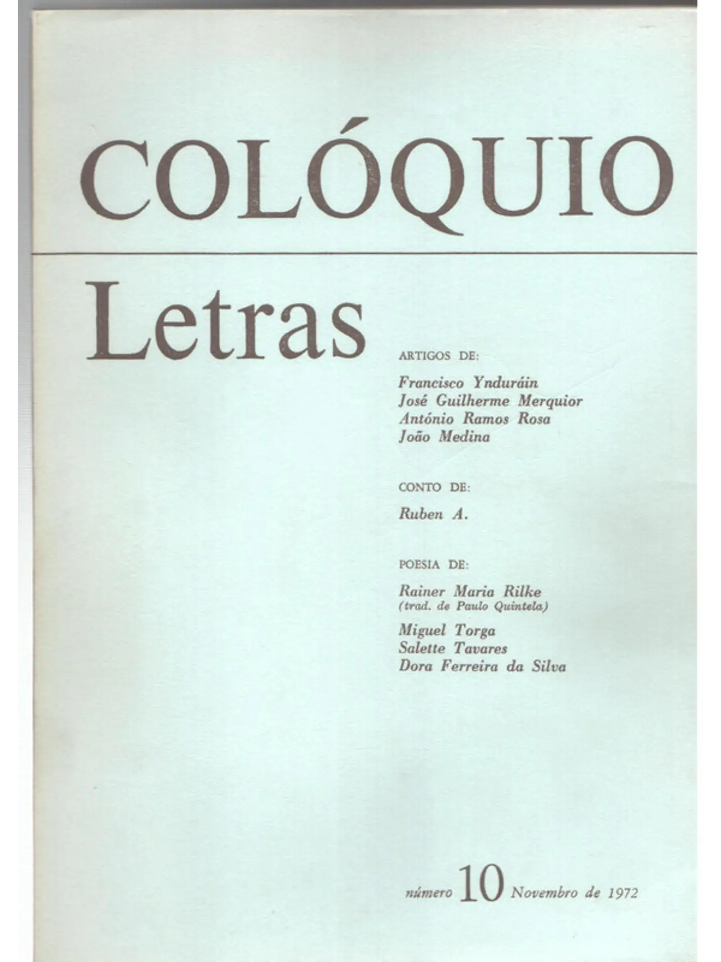 Colóquio letras volume 010 1