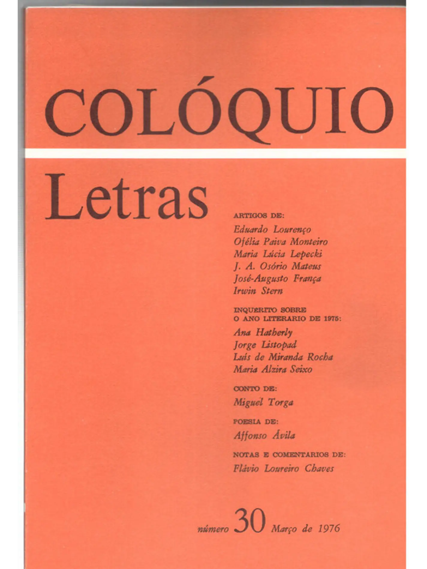 Colóquio letras volume 030 1