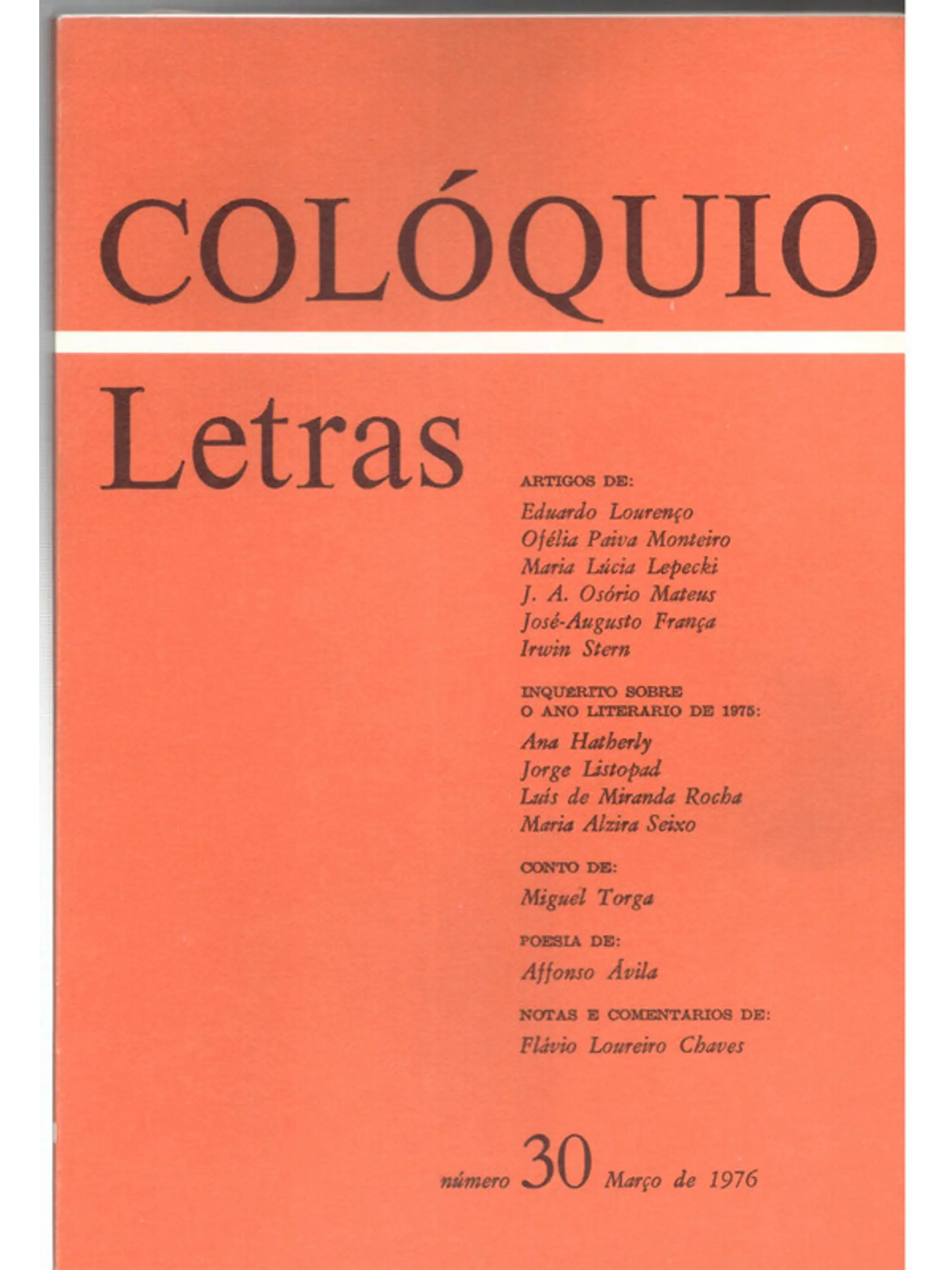 Colóquio letras volume 030 1