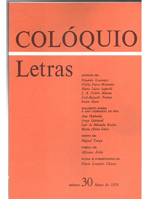 Colóquio letras volume 030