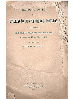 Projecto de lei de utilização dos terrenos incultos