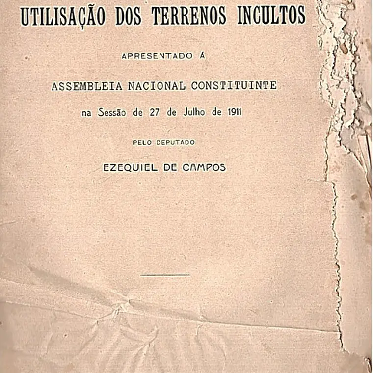 Projecto de lei de utilização dos terrenos incultos 1