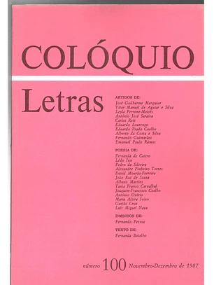 Colóquio letras volume 110