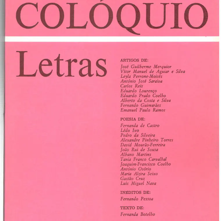 Colóquio letras volume 110 1