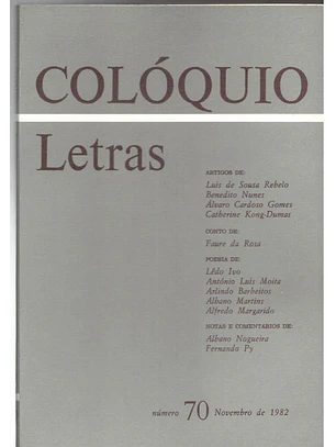 Colóquio letras volume 070