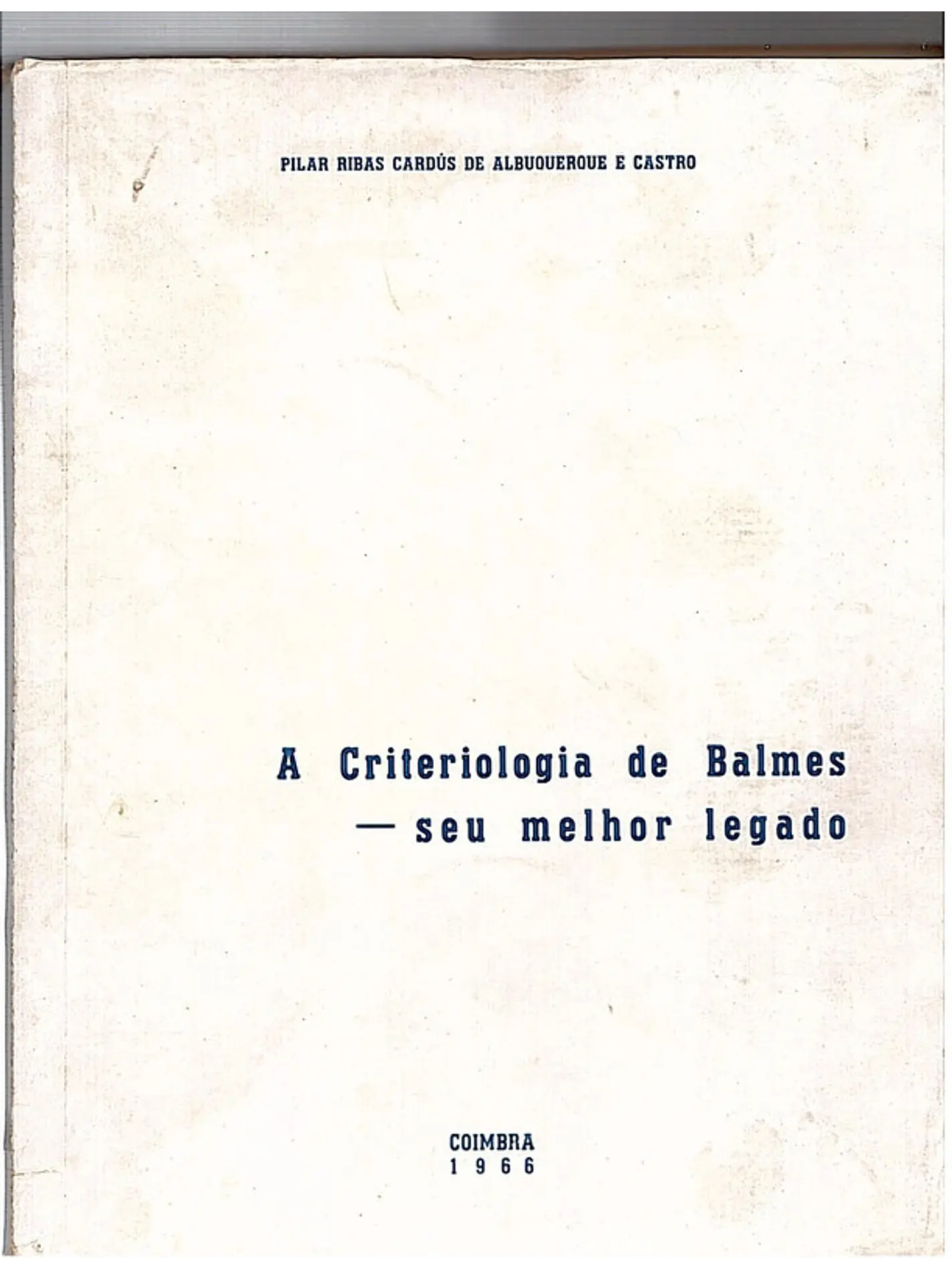 A criteriologia de Balmes 1