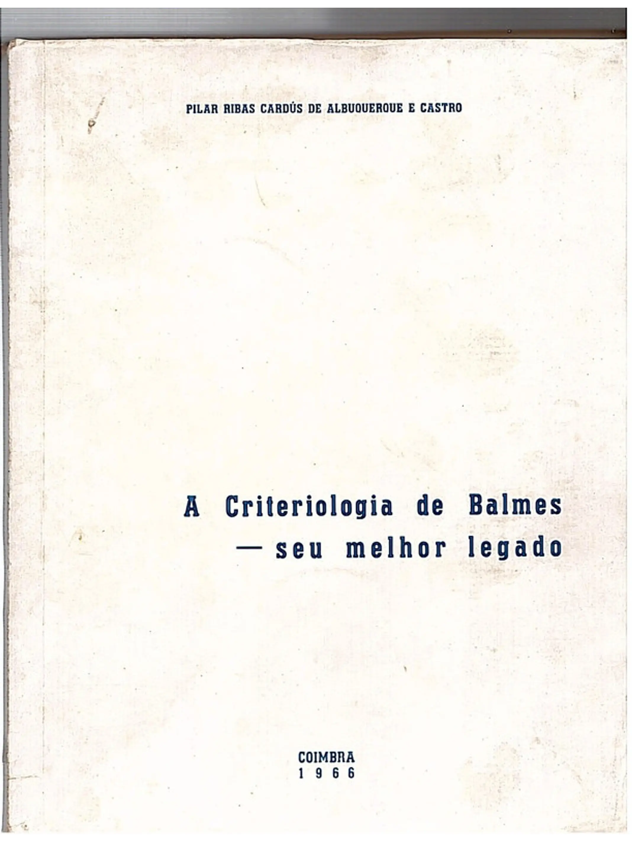 A criteriologia de Balmes 1