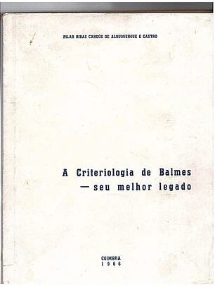 A criteriologia de Balmes