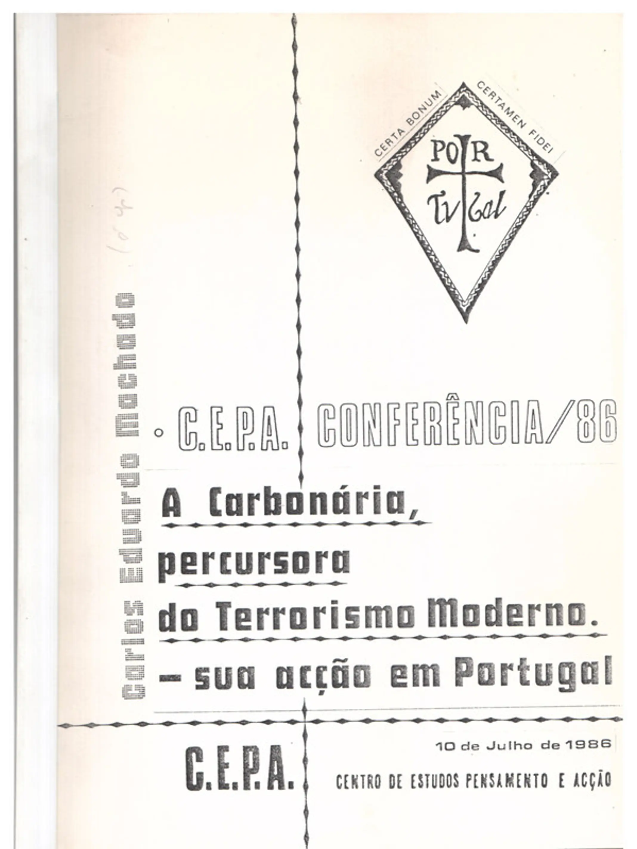 A carbonária precursora do terrorismo moderno sua ação em Portugal 1