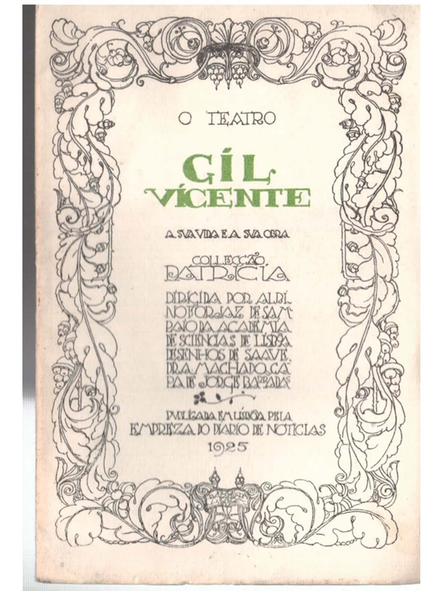 Revista da coleção Patrícia - Gil Vicente a sua vida e a sua obra 1
