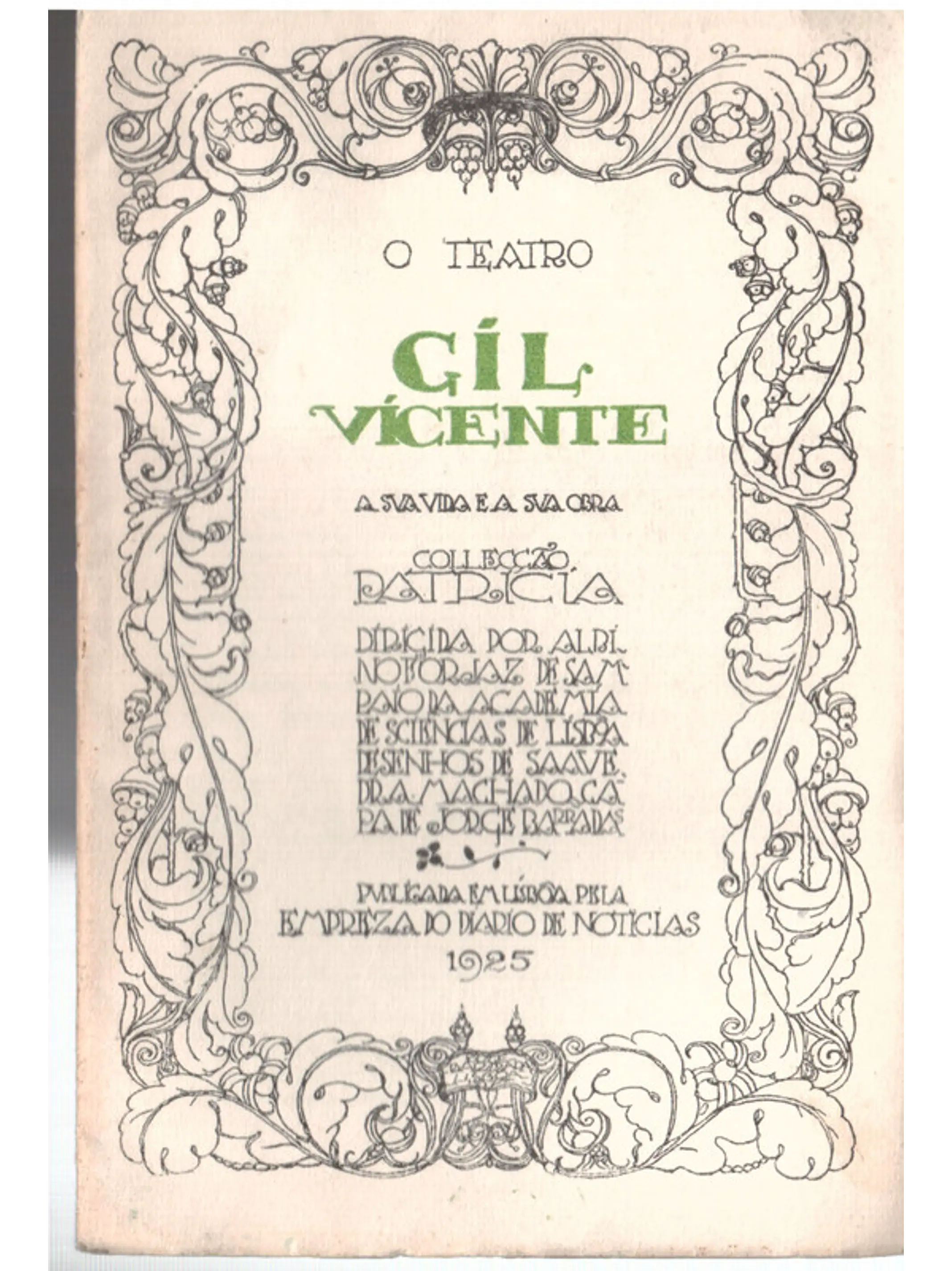Revista da coleção Patrícia - Gil Vicente a sua vida e a sua obra 1