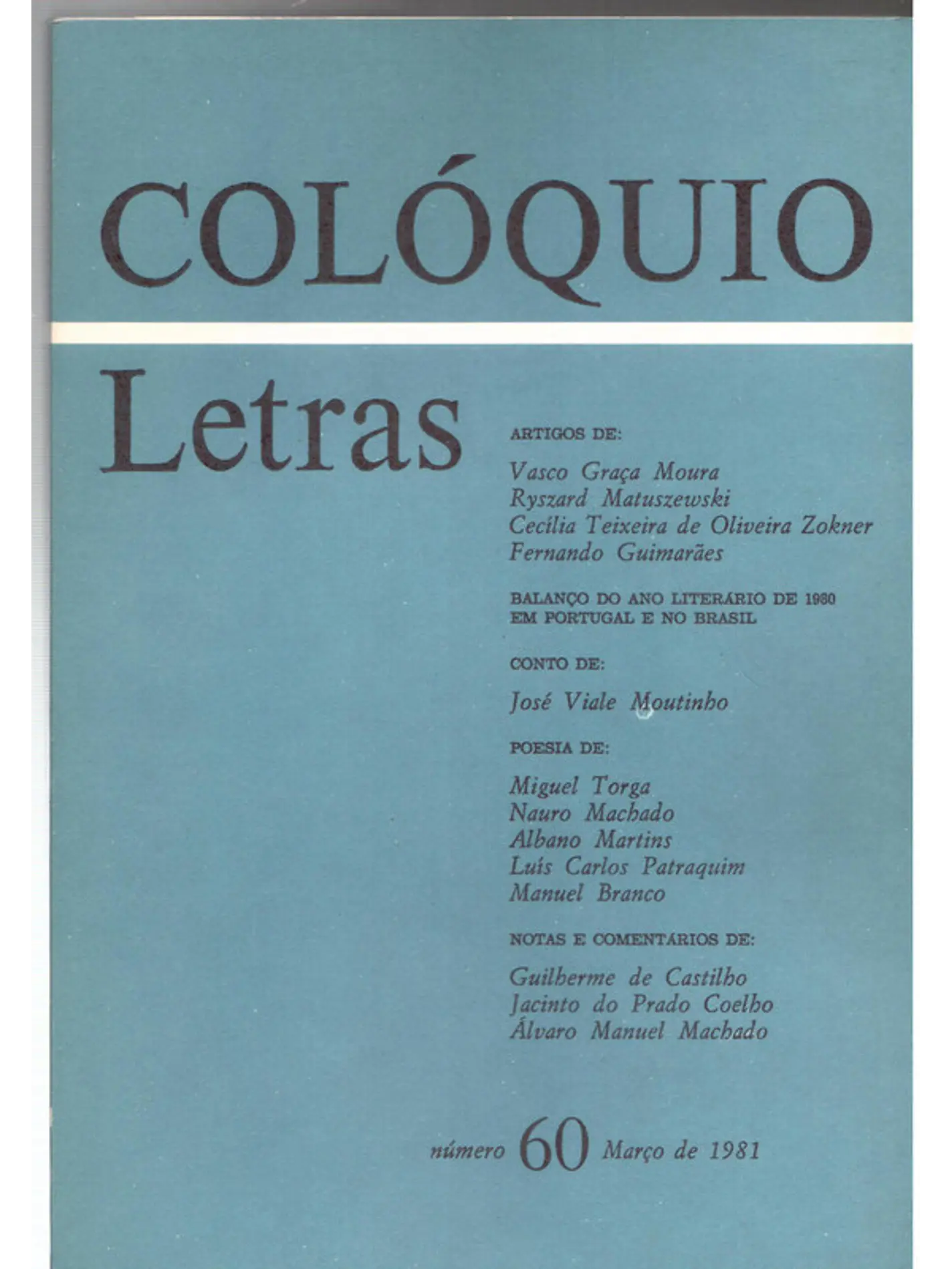 Colóquio letras volume 060 1