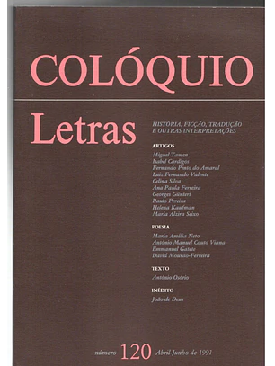 Colóquio letras volume 120