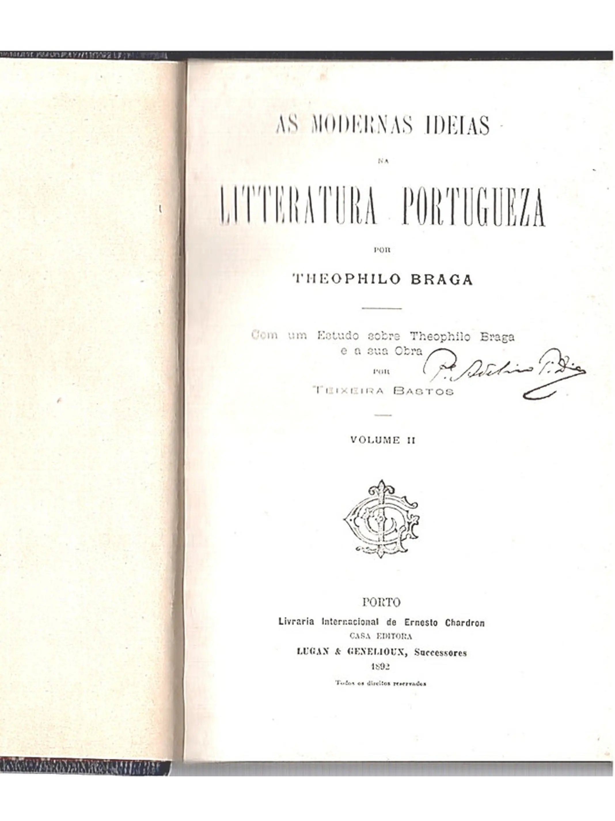 As modernas ideias da literatura portugueza 1