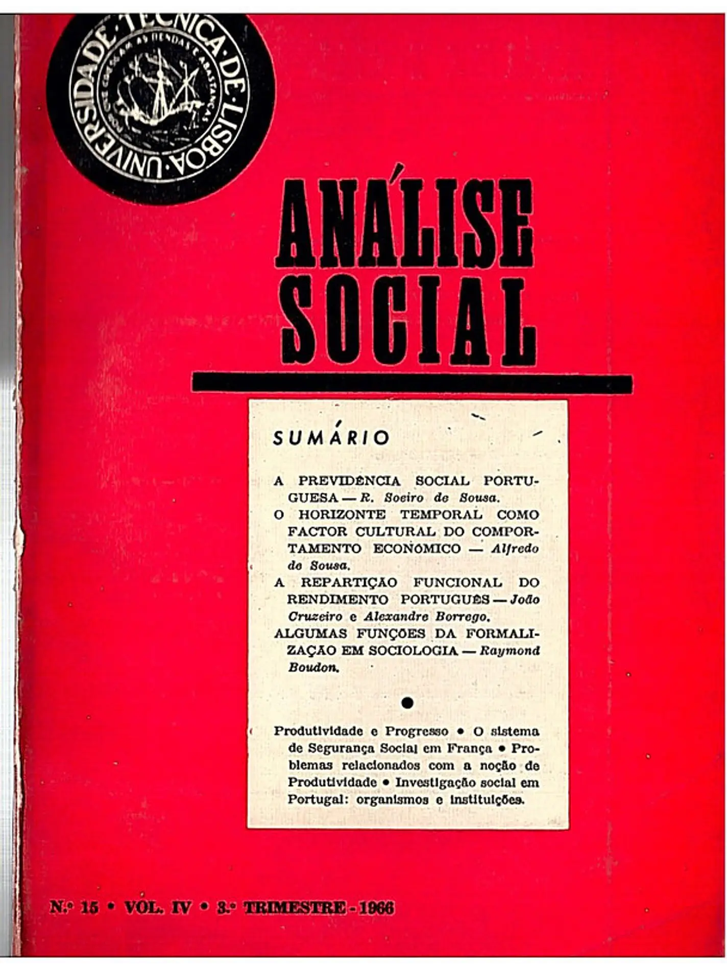 Análise social n 15 1
