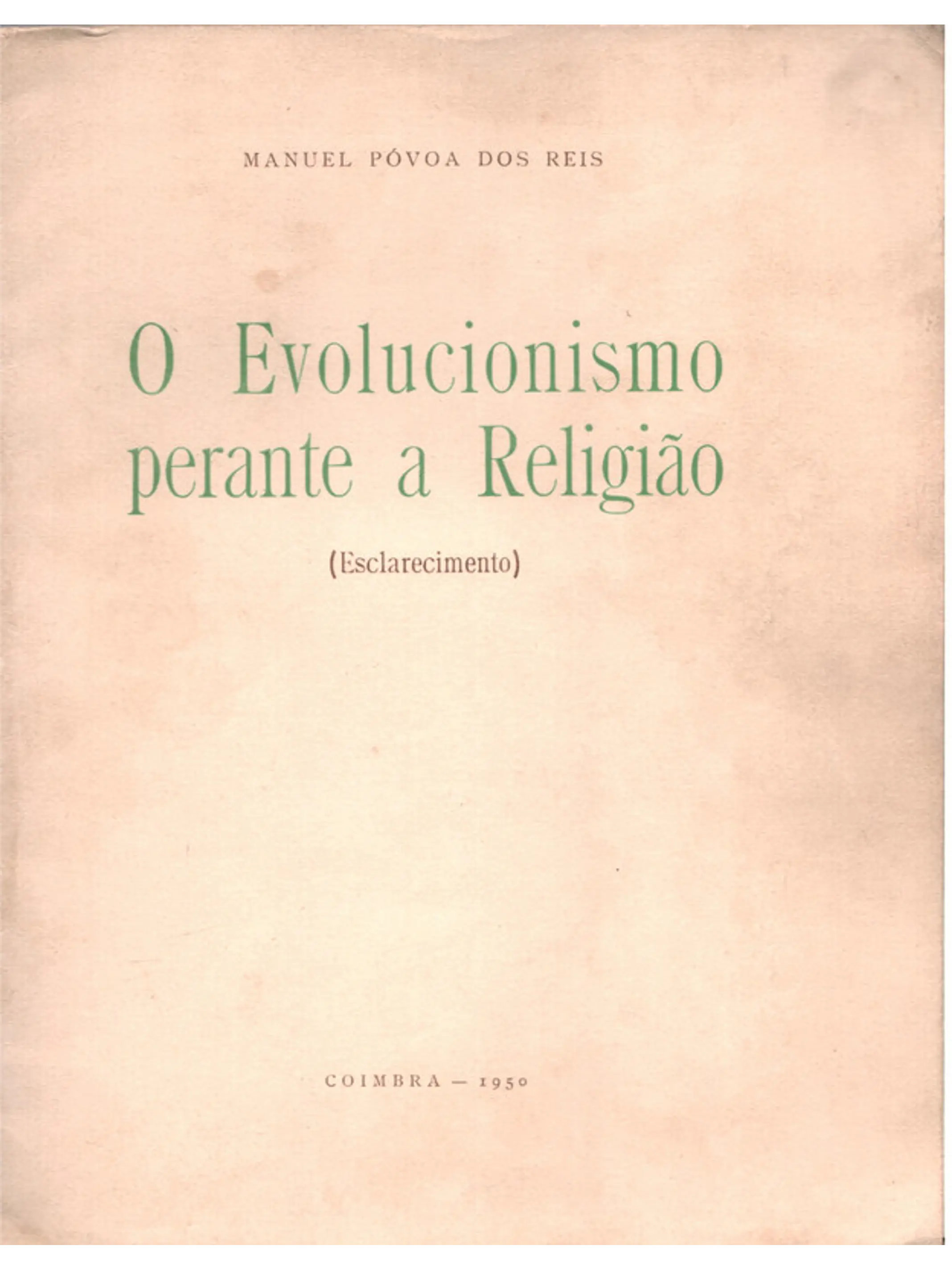 O evolucionismo perante a religião esclarecimento 1