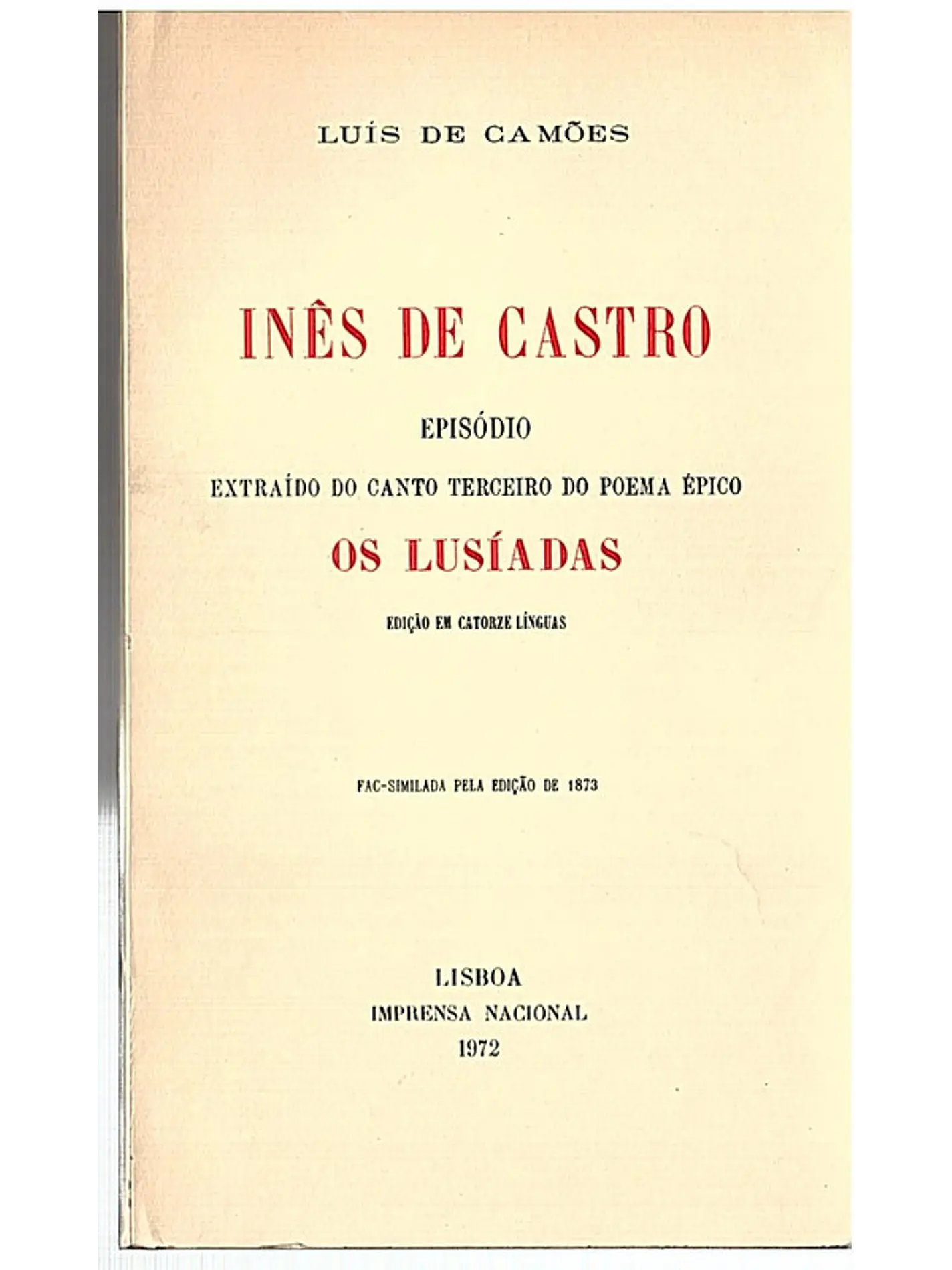Inês de Castro episódio extraído do canto terceiro do poema épico Os Lusíadas 1