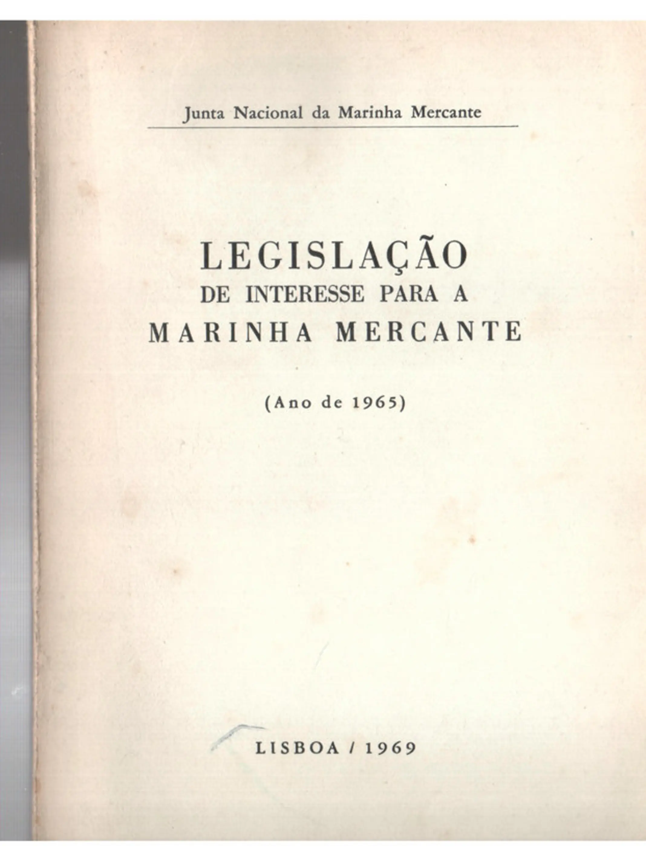Legislação de interesse para a marinha mercante 1
