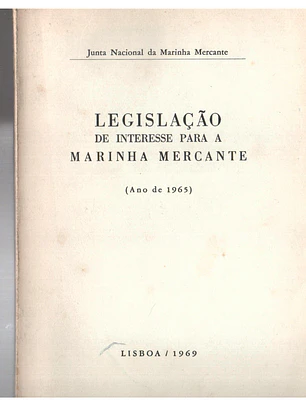 Legislação de interesse para a marinha mercante