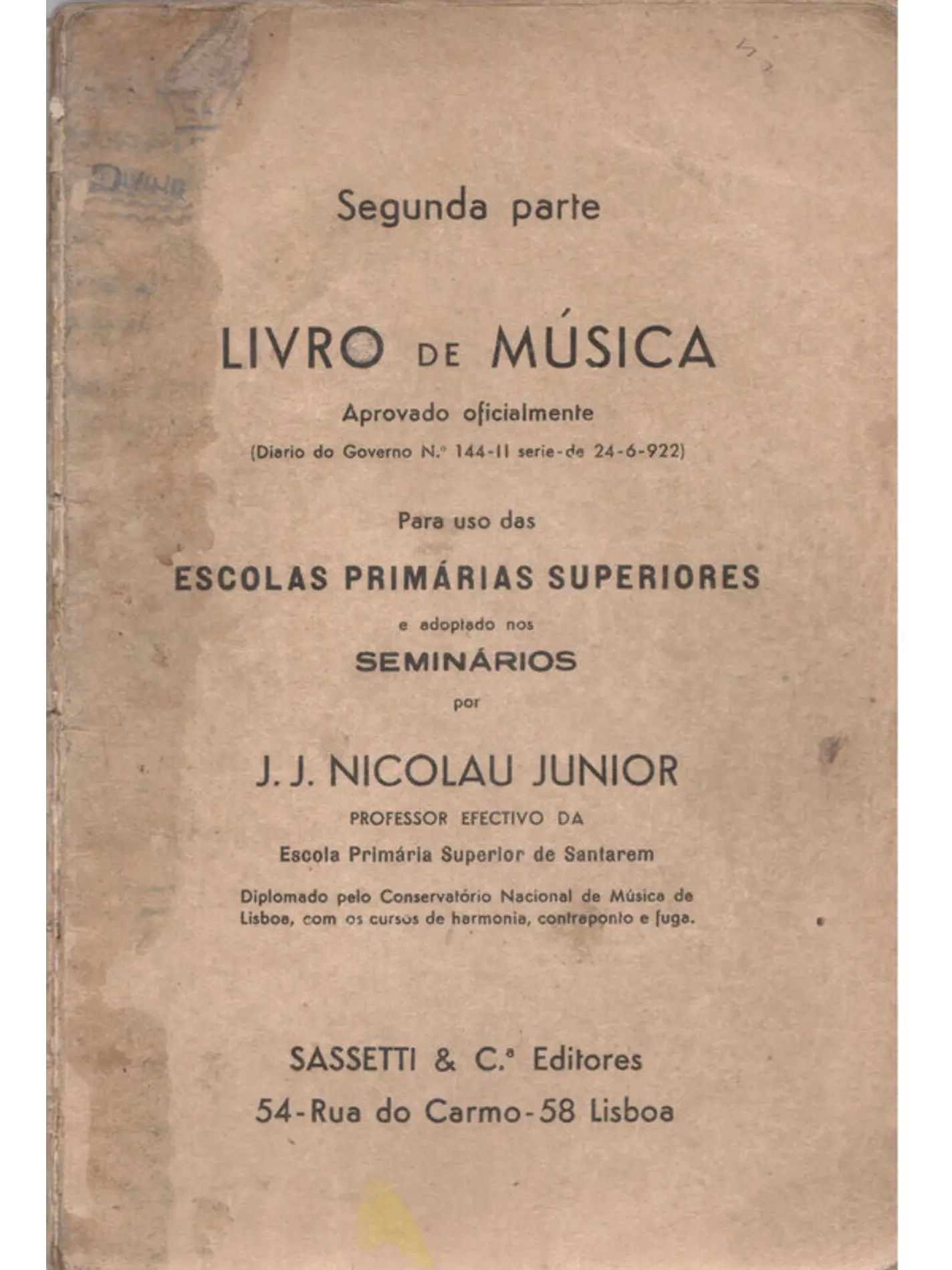 Livro de música para uso das escolas primárias superiores 1